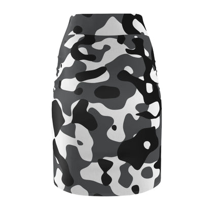 schwarz-grau-weiss-camouflage-bleistiftrock-all-over-prints-jlr-design-33560 - JLR Design