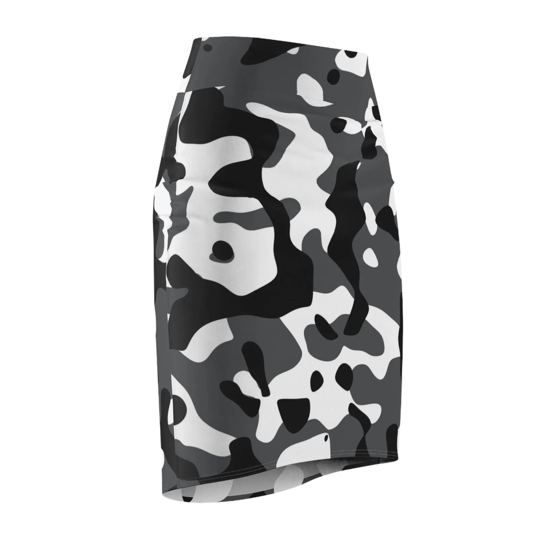 schwarz-grau-weiss-camouflage-bleistiftrock-all-over-prints-jlr-design-18390 - JLR Design