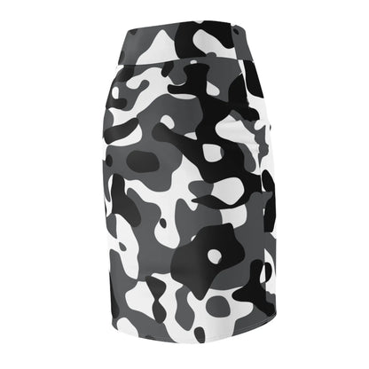 schwarz-grau-weiss-camouflage-bleistiftrock-all-over-prints-jlr-design-95150 - JLR Design