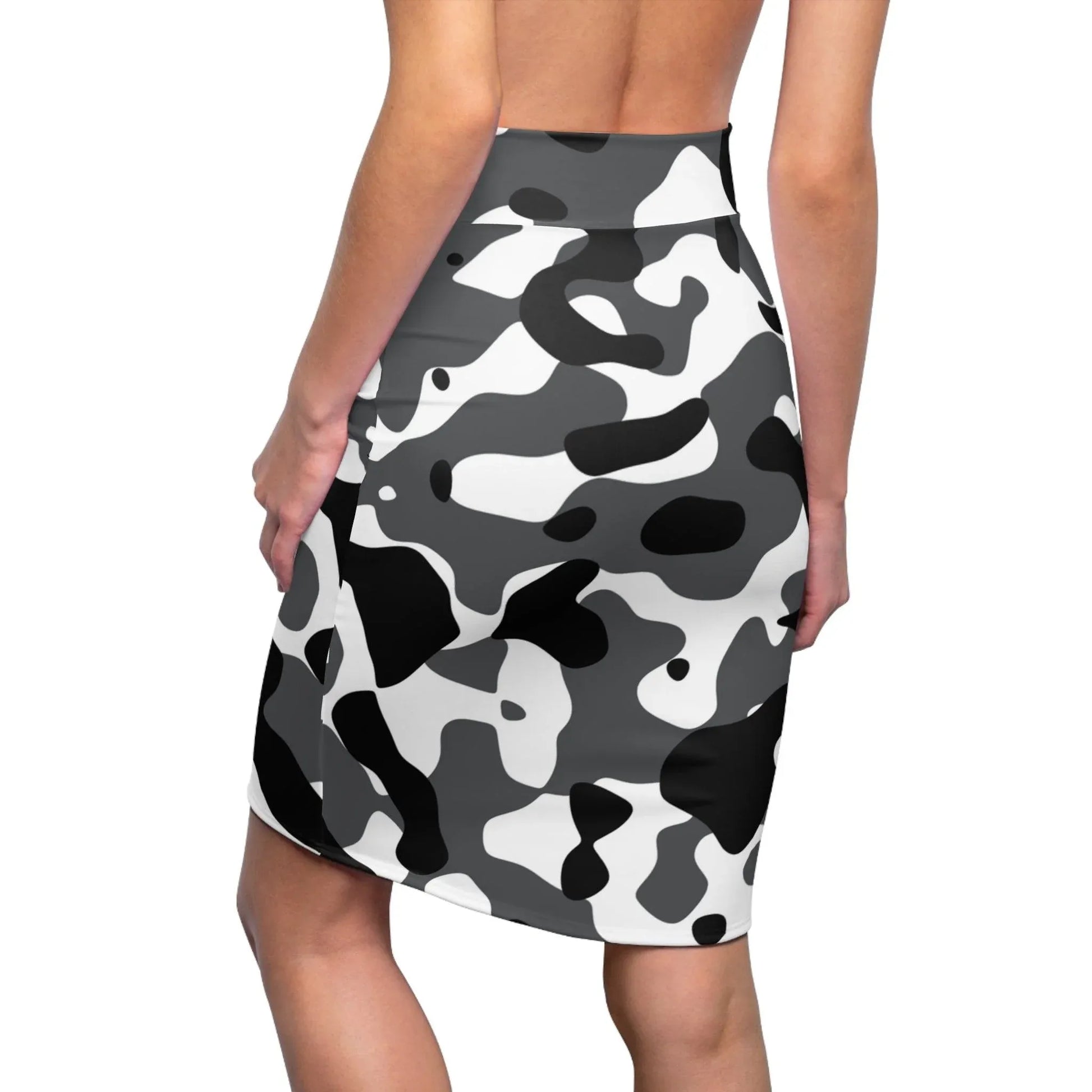 schwarz-grau-weiss-camouflage-bleistiftrock-all-over-prints-jlr-design-57333 - JLR Design