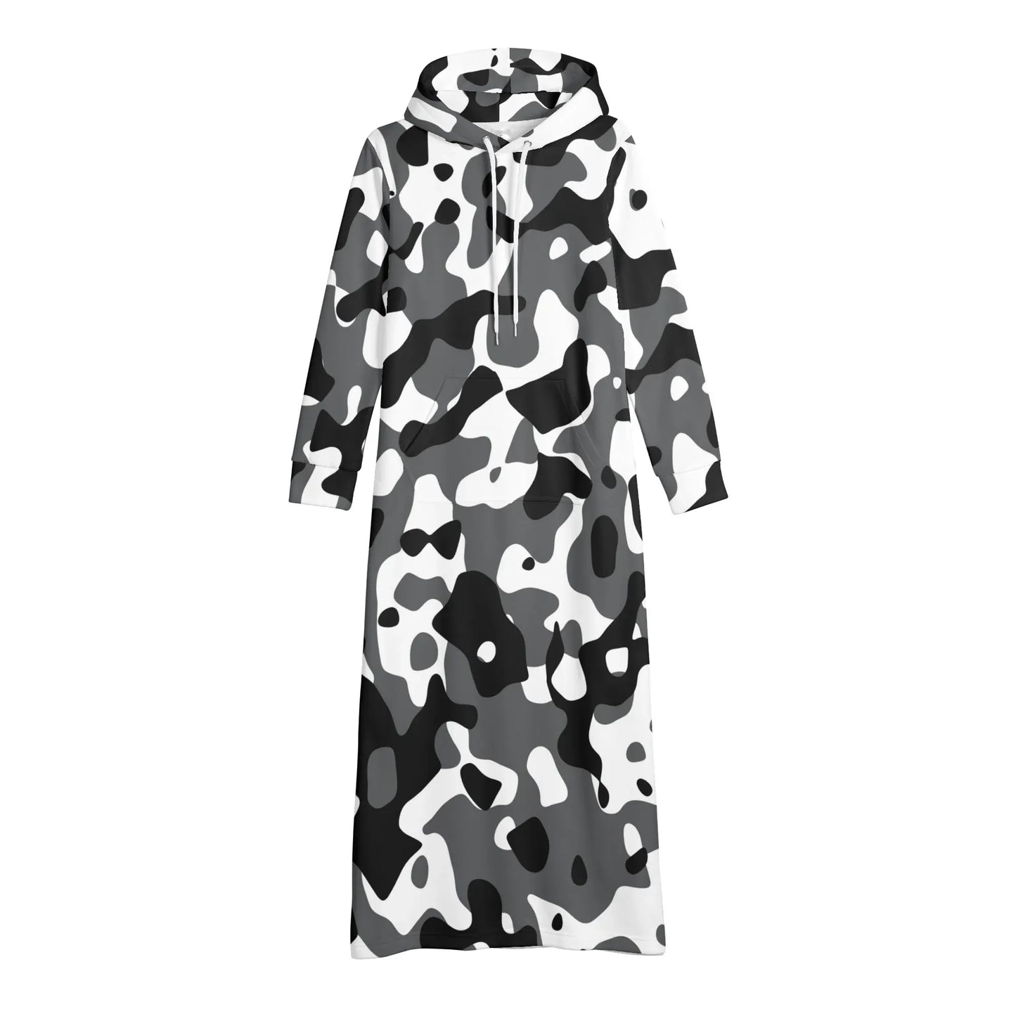 schwarz-grau-weiss-camouflage-bequemes-leichtes-hoodie-kleid-hoodiekleid-jlr-design-10698 - JLR Design