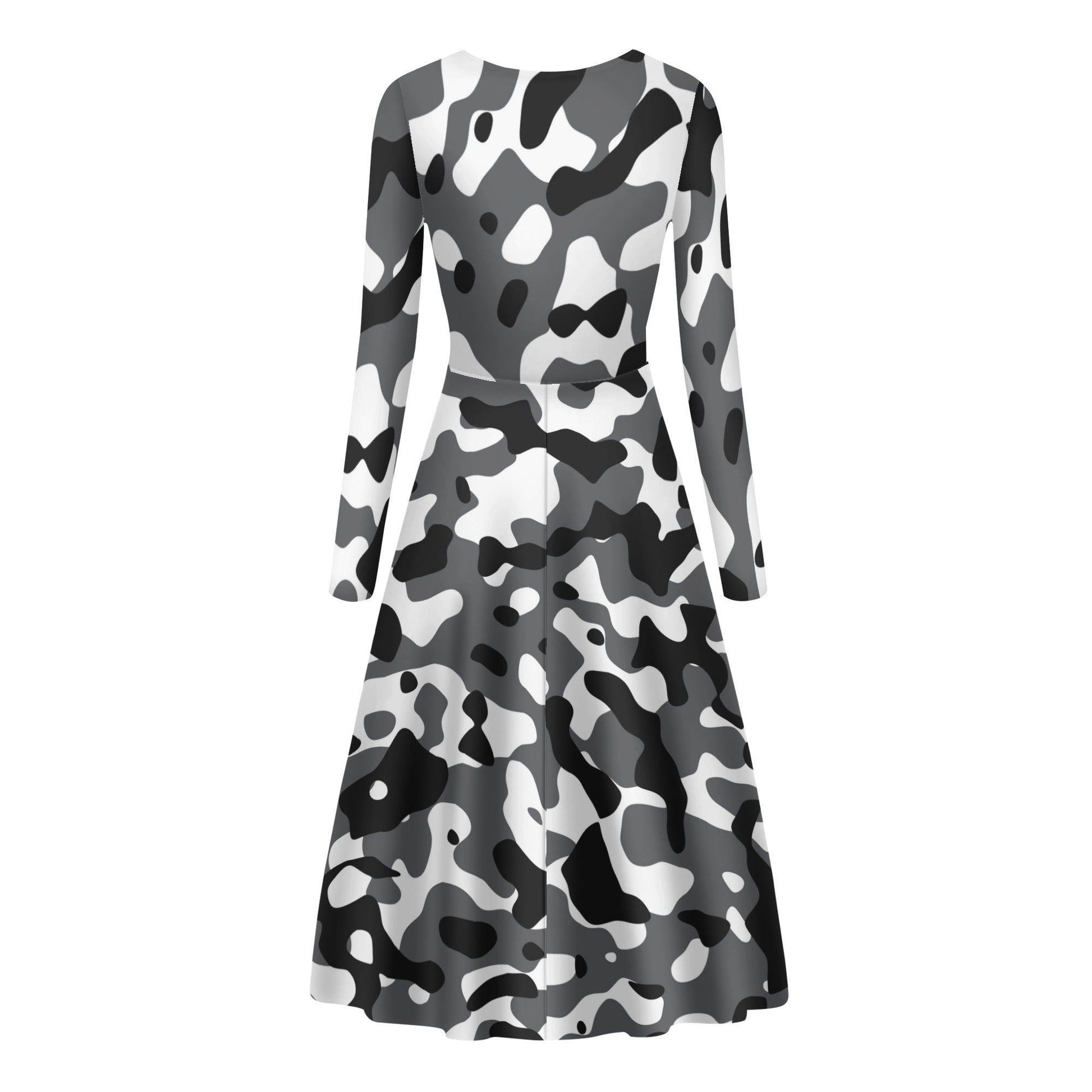 Schwarz Grau Weiß Camouflage Long Sleeve Dress Long Sleeve Dress 69.99 Camouflage, Dress, Grau, Long, Schwarz, Sleeve, Weiß JLR Design