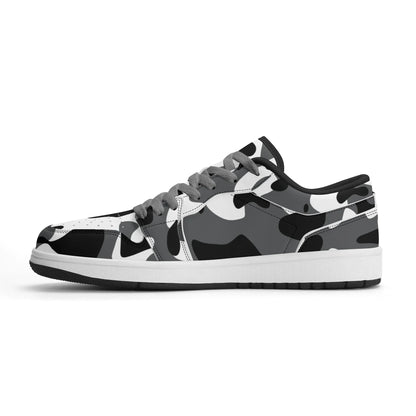 schwarz-grau-weiss-camouflage-low-top-leder-sneaker-fur-damen-sneaker-jlr-design-26736 - JLR Design