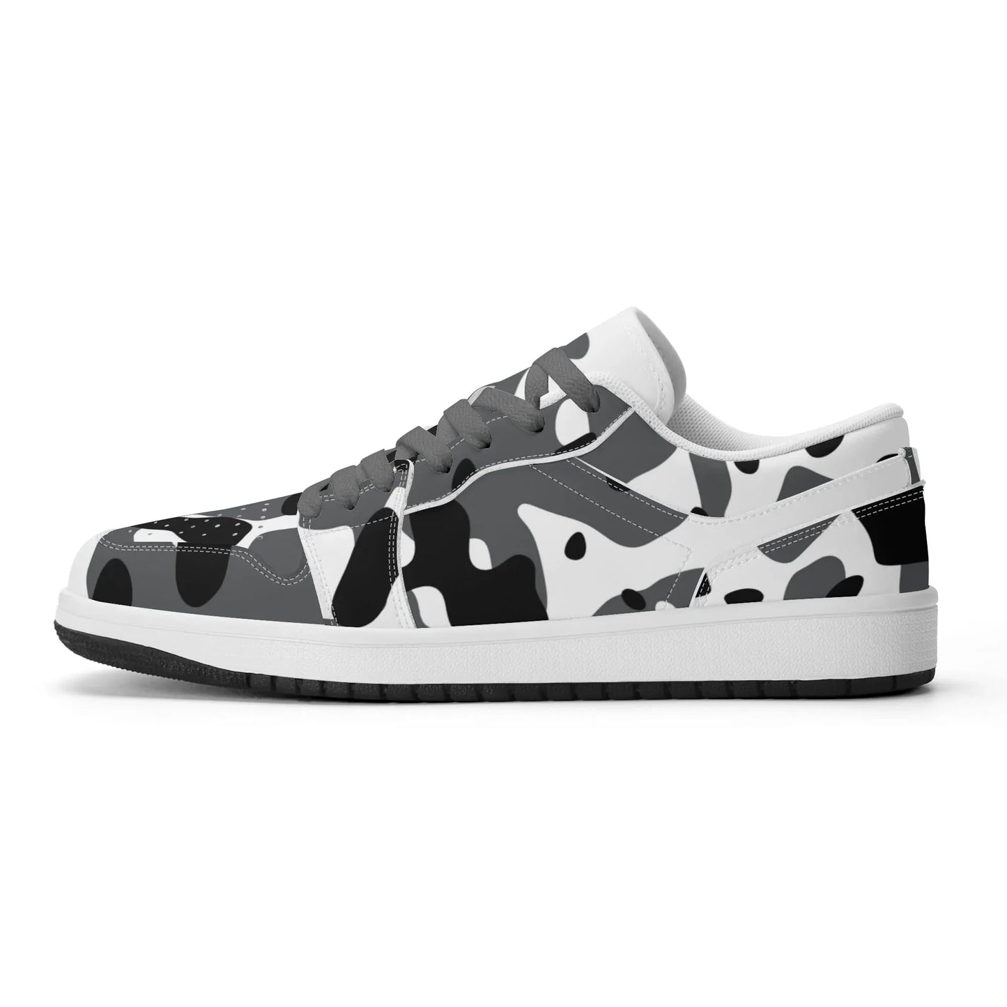 schwarz-grau-weiss-camouflage-low-top-leder-sneaker-fur-damen-sneaker-jlr-design-15100 - JLR Design
