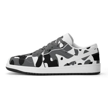 schwarz-grau-weiss-camouflage-low-top-leder-sneaker-fur-damen-sneaker-jlr-design-15100 - JLR Design