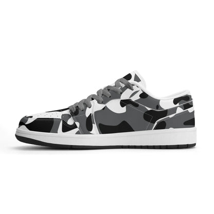 schwarz-grau-weiss-camouflage-low-top-leder-sneaker-fur-damen-sneaker-jlr-design-69807 - JLR Design