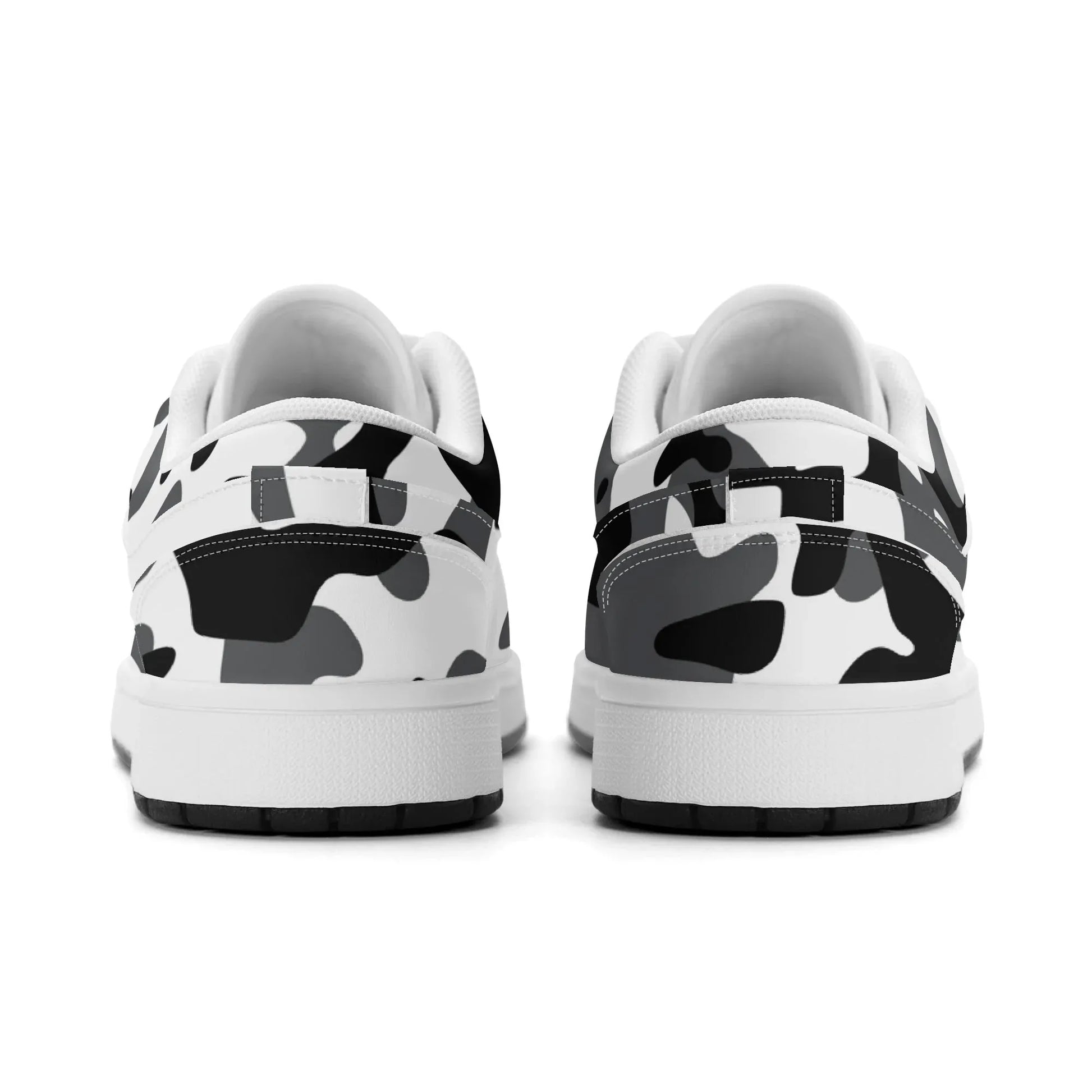 schwarz-grau-weiss-camouflage-low-top-leder-sneaker-fur-damen-sneaker-jlr-design-58409 - JLR Design