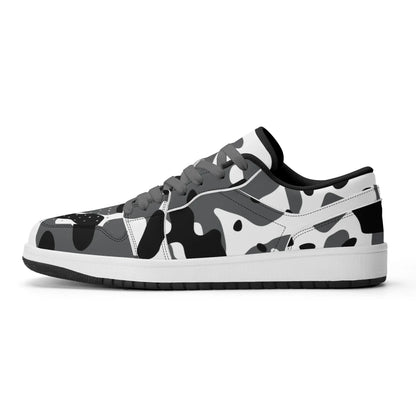 schwarz-grau-weiss-camouflage-low-top-leder-sneaker-fur-damen-sneaker-jlr-design-16057 - JLR Design