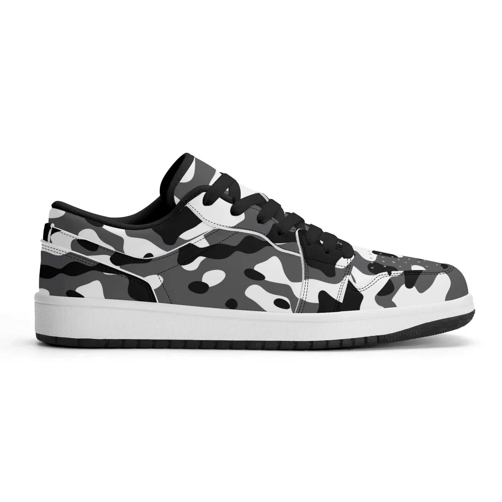 schwarz-grau-weiss-camouflage-low-top-leder-sneaker-fur-herren-sneaker-jlr-design-36838 - JLR Design