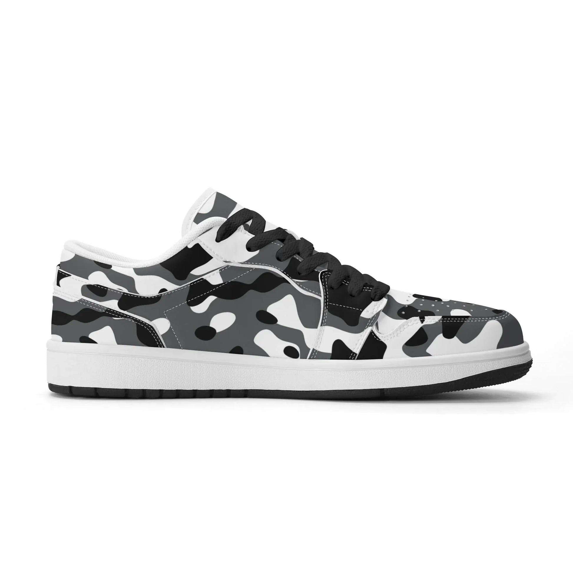 schwarz-grau-weiss-camouflage-low-top-leder-sneaker-fur-herren-sneaker-jlr-design-68041 - JLR Design