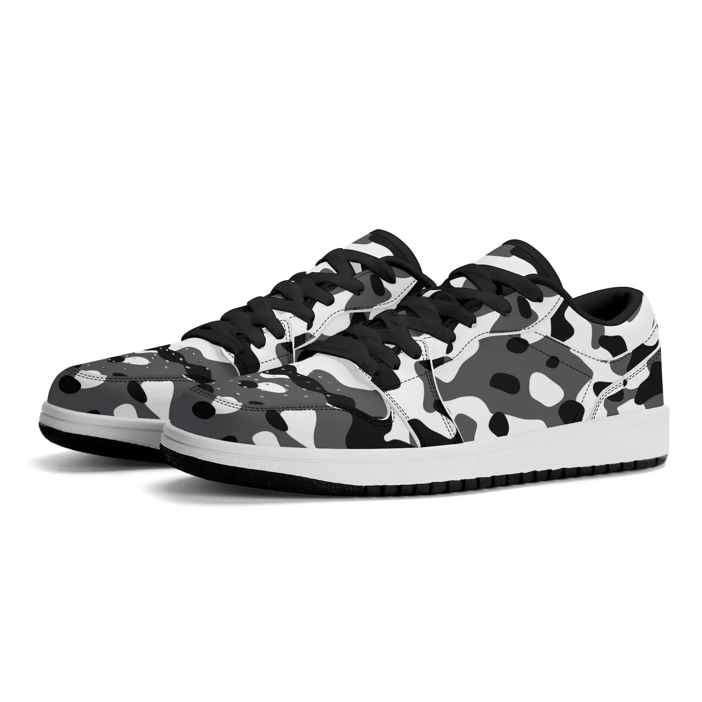 schwarz-grau-weiss-camouflage-low-top-leder-sneaker-fur-herren-sneaker-jlr-design-79728 - JLR Design