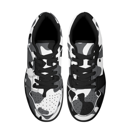 Schwarz Grau Weiß Camouflage Low Top Sneaker für Herren Low Top Sneaker 79.99 JLR Design