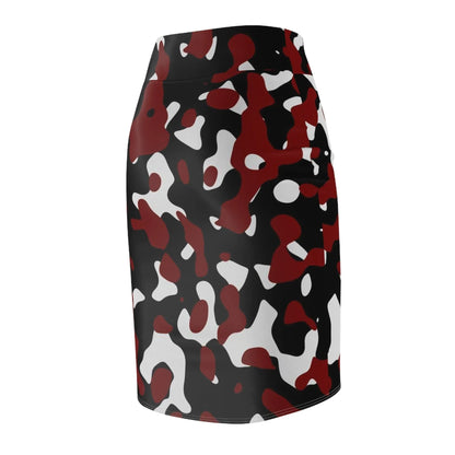 schwarz-rot-weiss-camouflage-bleistiftrock-bleistiftrock-jlr-design-99197 - JLR Design