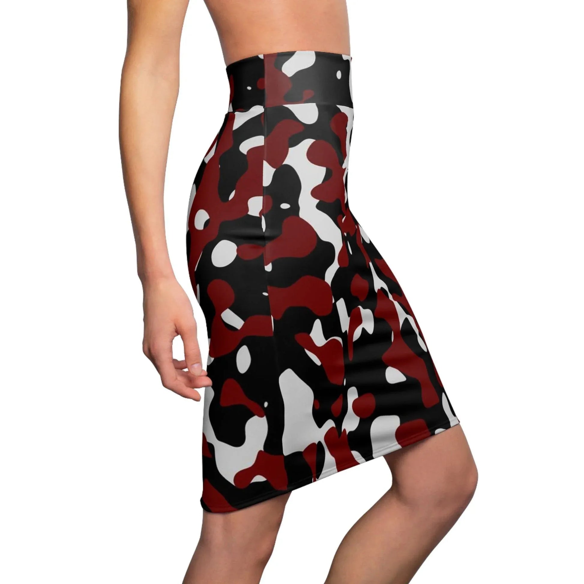 schwarz-rot-weiss-camouflage-bleistiftrock-bleistiftrock-jlr-design-32736 - JLR Design