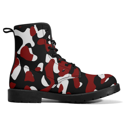 Schwarz Rot Weiß Camouflage Damen Stiefel Stiefel 82.99 Camouflage, Damen, Rot, Schwarz, Stiefel, Weiß JLR Design