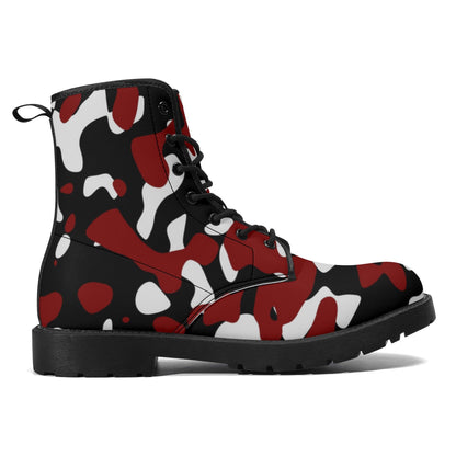 Schwarz Rot Weiß Camouflage Herren Stiefel Stiefel 82.99 Herren, Rot, Schwarz, Stiefel, Weiß JLR Design