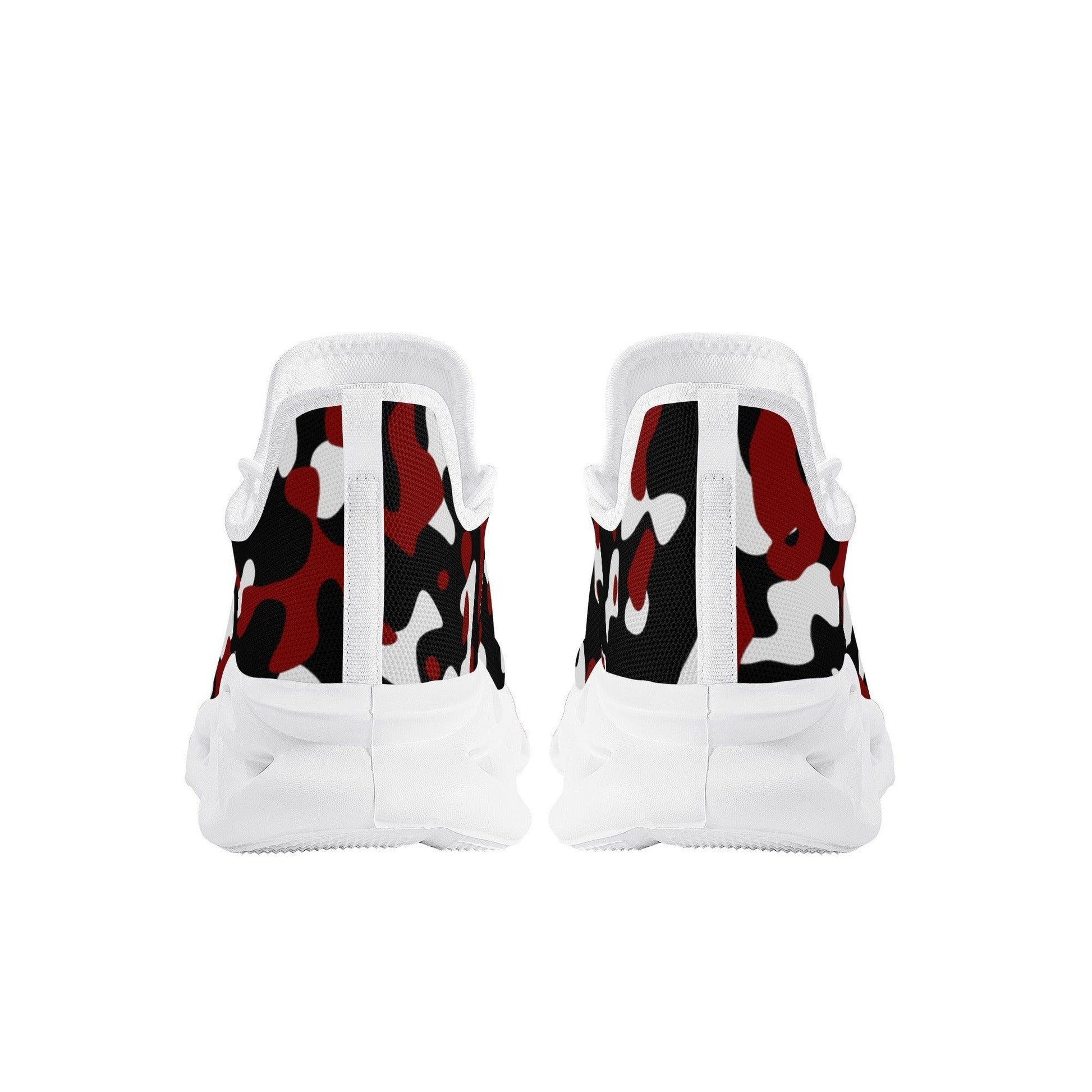 Schwarz Rot Weiß Camouflage Meeshy Flex Damen Sneaker -- Schwarz Rot Weiß Camouflage Meeshy Flex Damen Sneaker - undefined Sneaker | JLR Design
