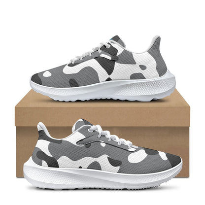 Schwarz Weiß Camouflage AeroWave Performance Laufschuhe Sneakers JLR Design