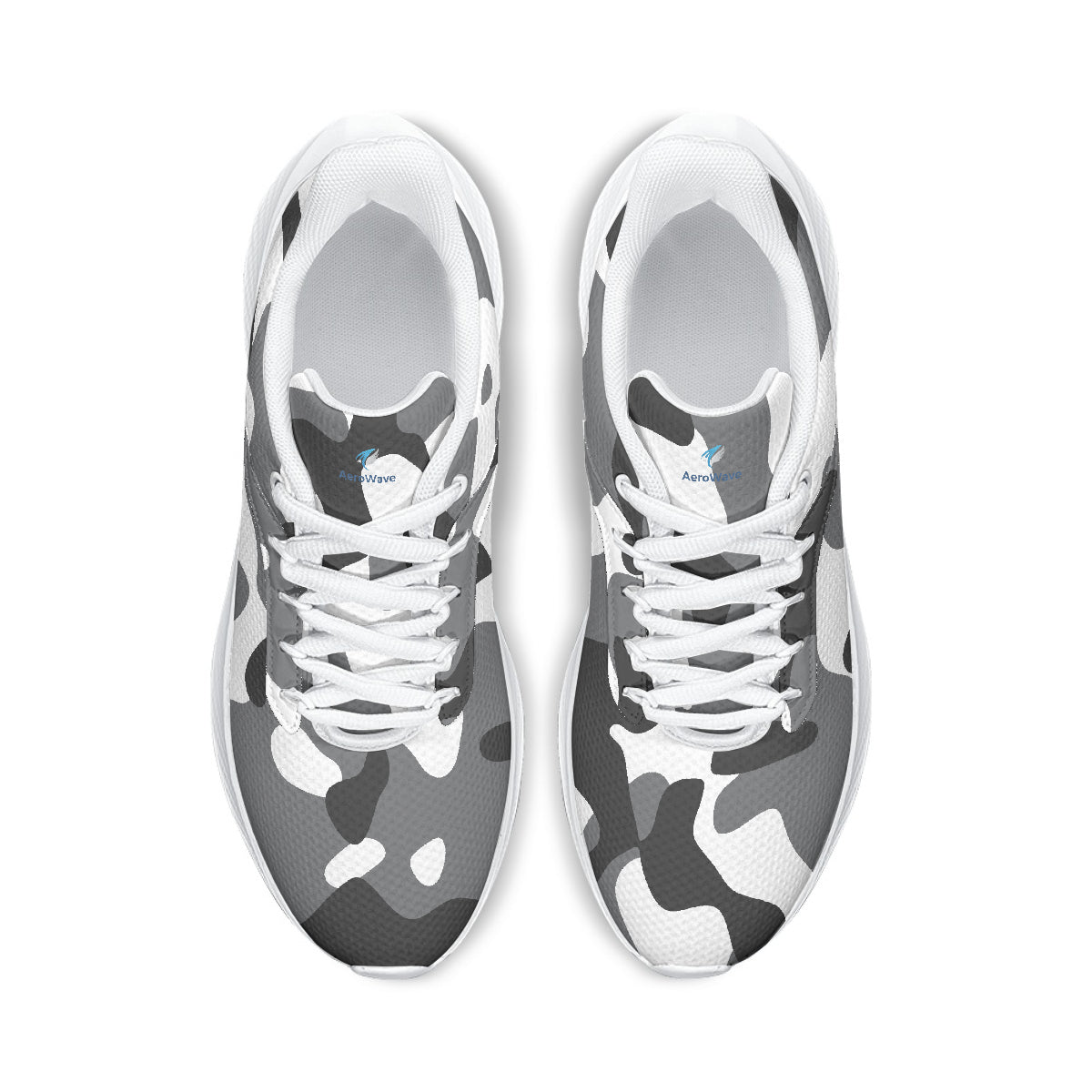 Schwarz Weiß Camouflage AeroWave Performance Laufschuhe Sneakers JLR Design