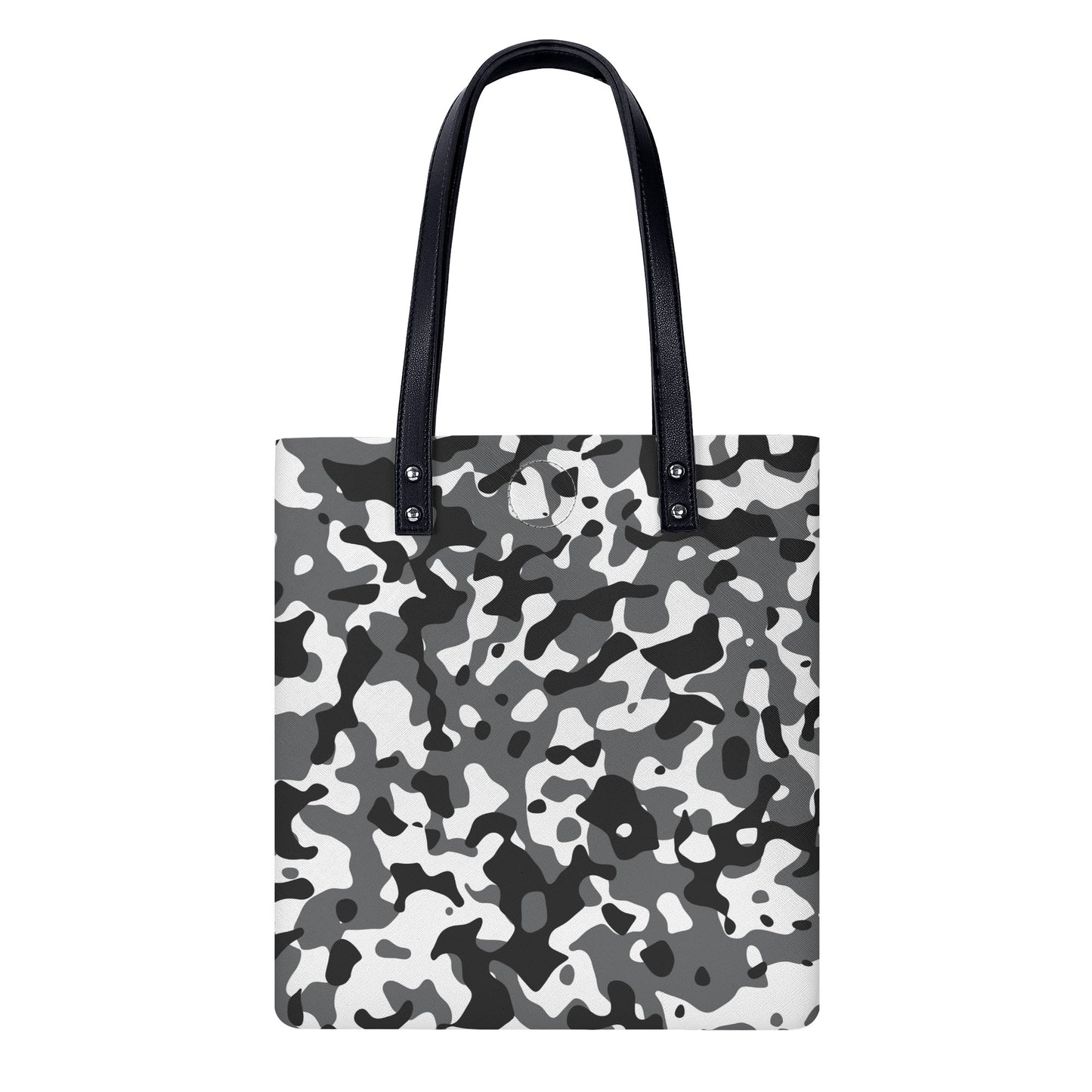 Schwarz Weiß Camouflage PU Leder Handtasche Handtasche JLR Design