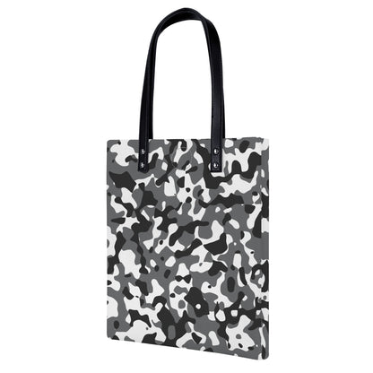 Schwarz Weiß Camouflage PU Leder Handtasche Handtasche JLR Design