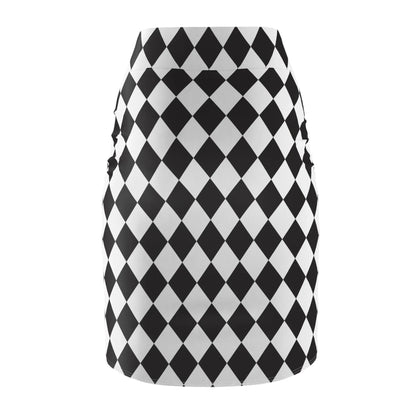 schwarz-weiss-karierter-bleistiftrock-bleistiftrock-jlr-design-5 - JLR Design