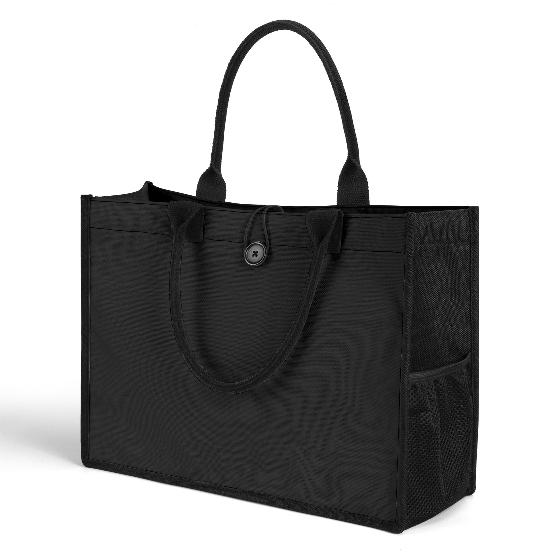 Schwarze Canvas Shopper Tasche Einkaufstasche JLR Design