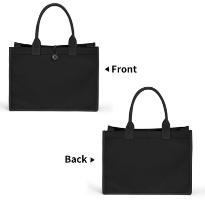 Schwarze Canvas Shopper Tasche Einkaufstasche JLR Design