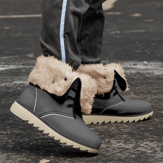 Schwarze Chic Boots mit Plüschfutter Stiefel JLR Design