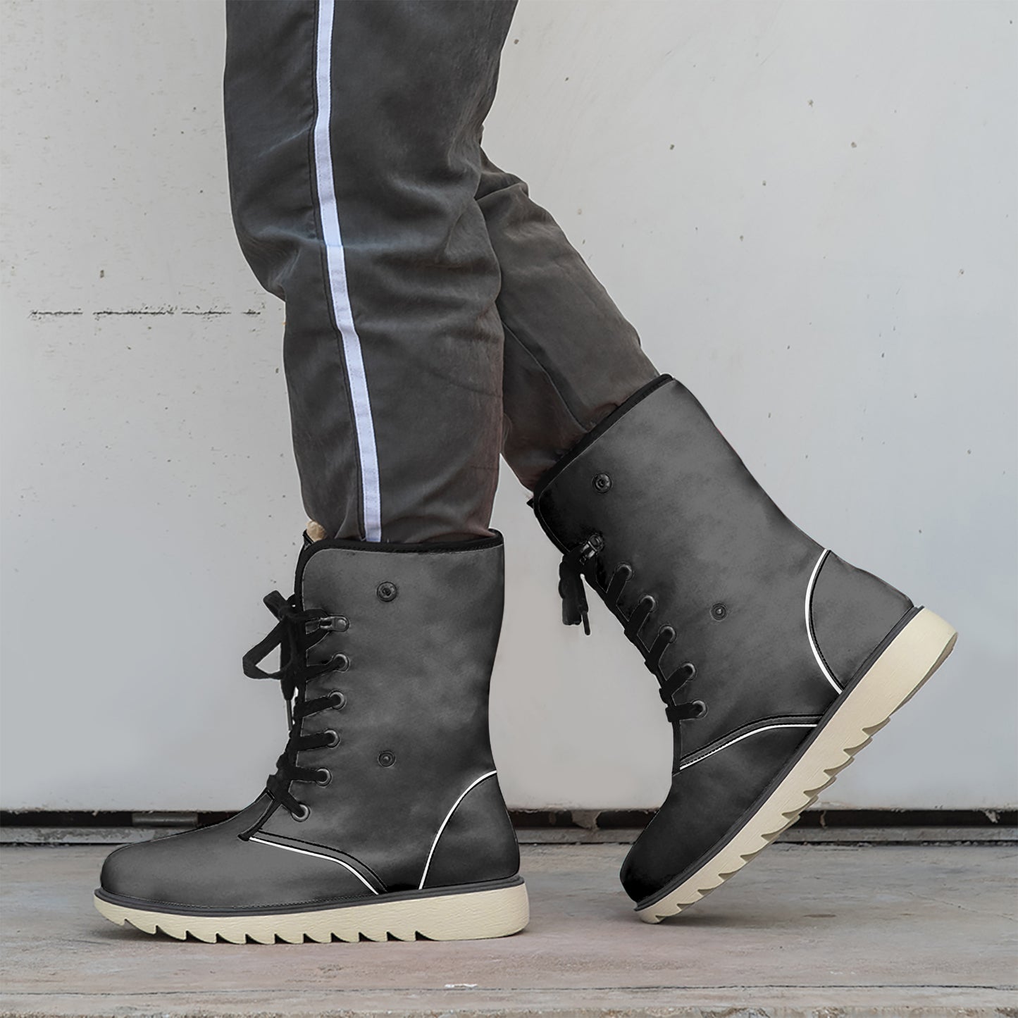 Schwarze Chic Boots mit Plüschfutter Stiefel JLR Design