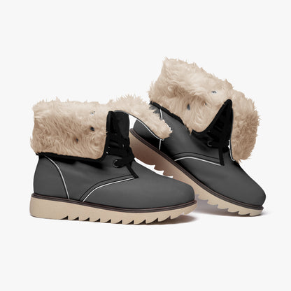 Schwarze Chic Boots mit Plüschfutter Stiefel JLR Design