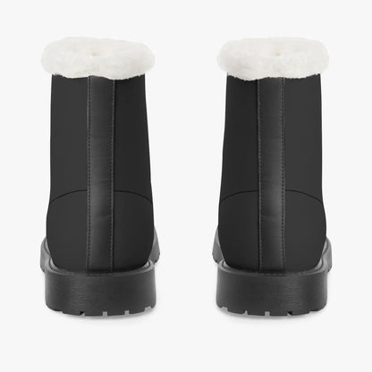 Schwarze Faux Fur Leder Boots Boots JLR Design