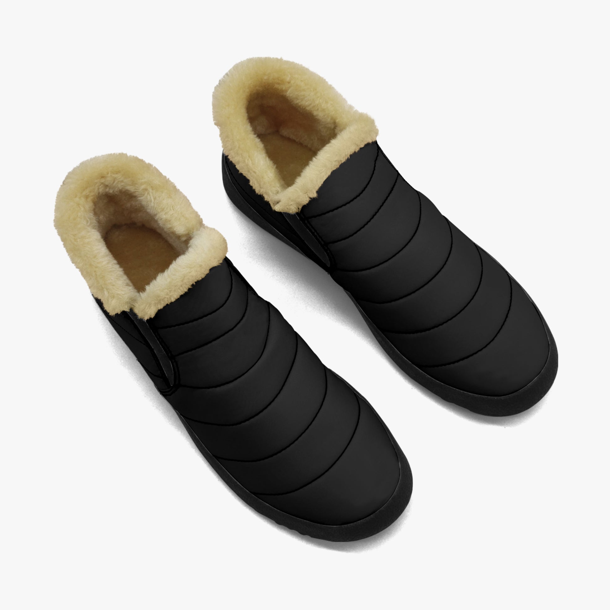 Schwarze Faux Fur Slipper Slipper JLR Design