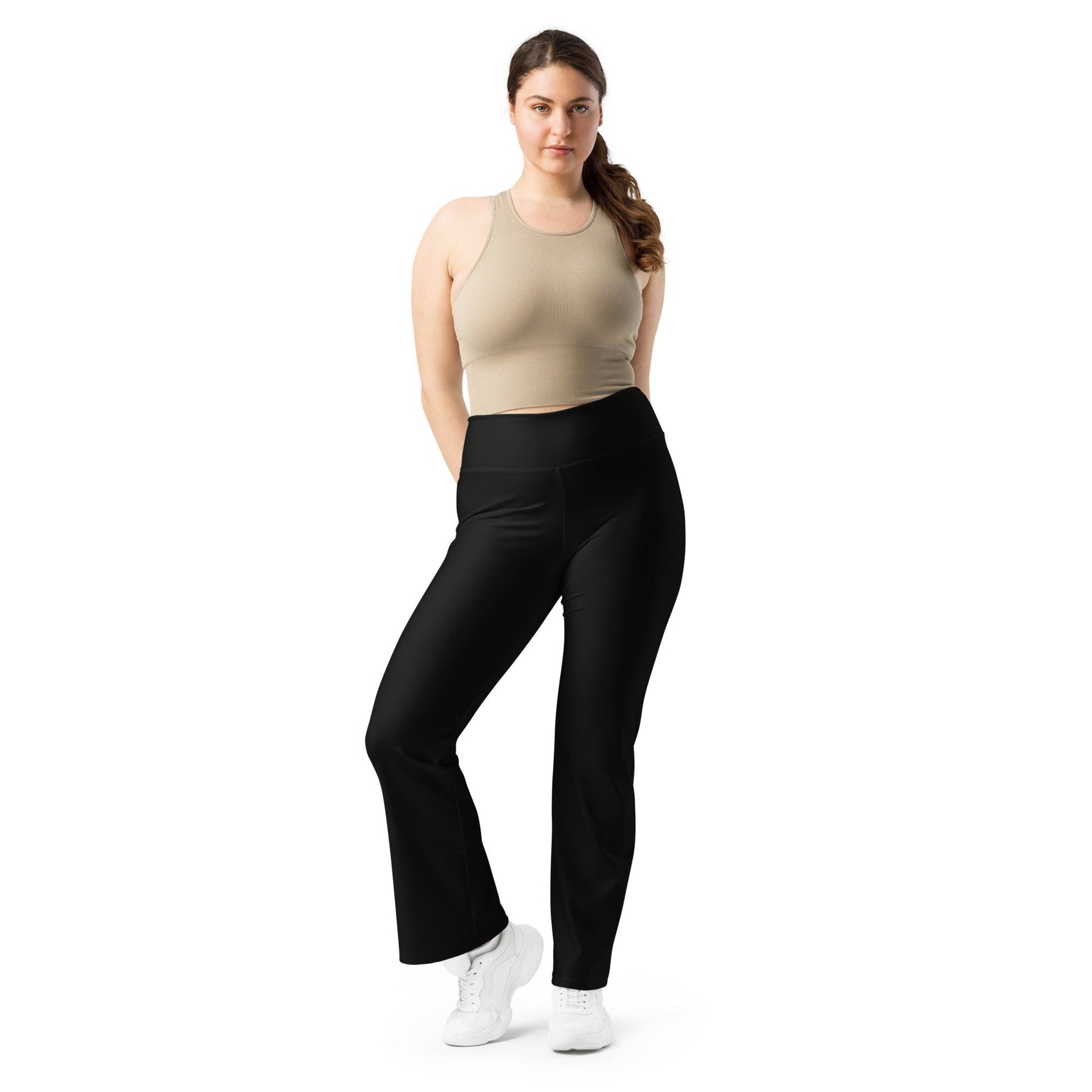 Schwarze High Waist Flare Leggings Flare Leggings 59.99 Flare, High, Leggings, schwarz, Waist JLR Design