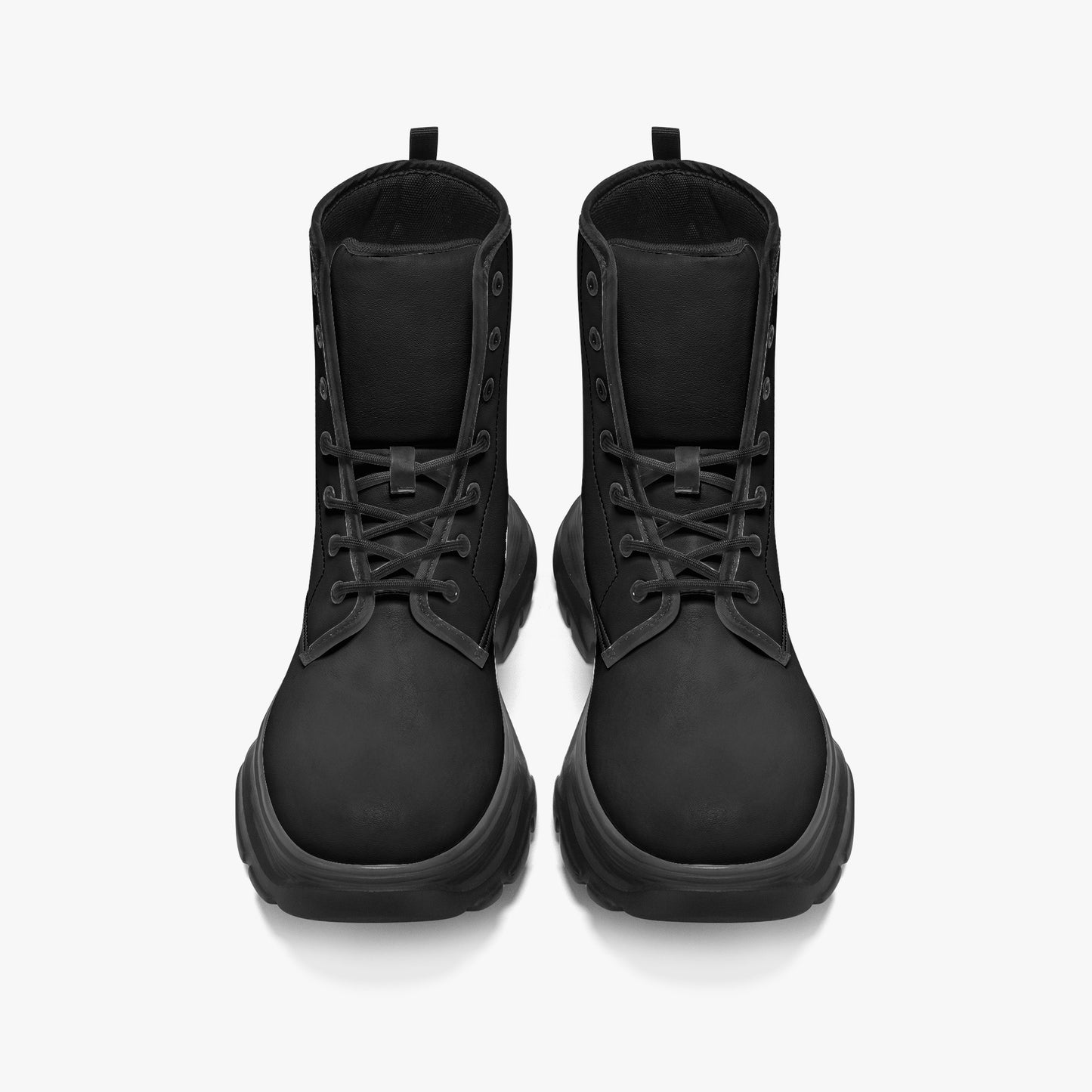 Schwarze Leather Chunky Boots Boots JLR Design