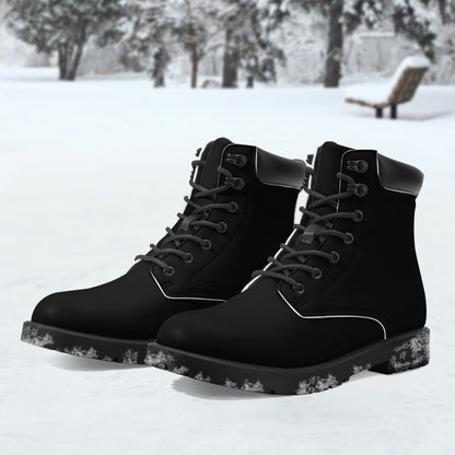 Schwarze Leder Boots | Stylische und Warme Winterstiefel Boots JLR Design