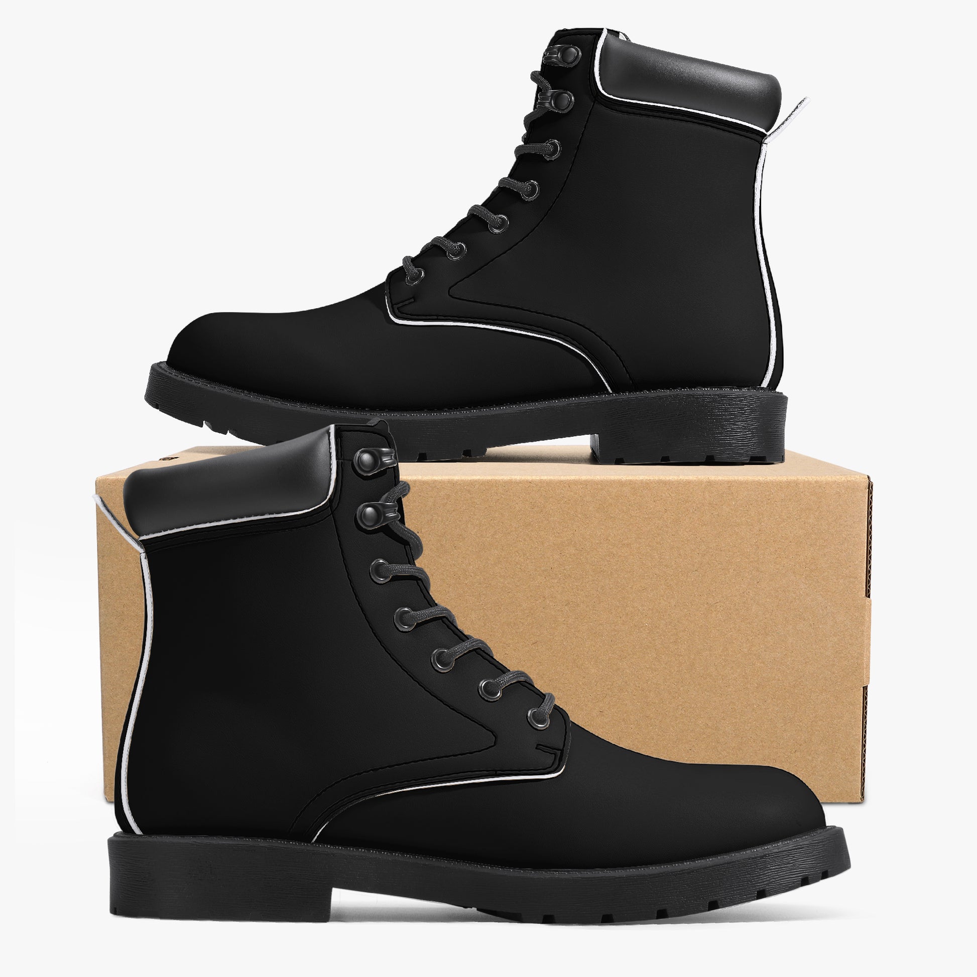 Schwarze Leder Boots | Stylische und Warme Winterstiefel Boots JLR Design