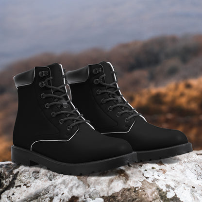 Schwarze Leder Boots | Stylische und Warme Winterstiefel Boots JLR Design