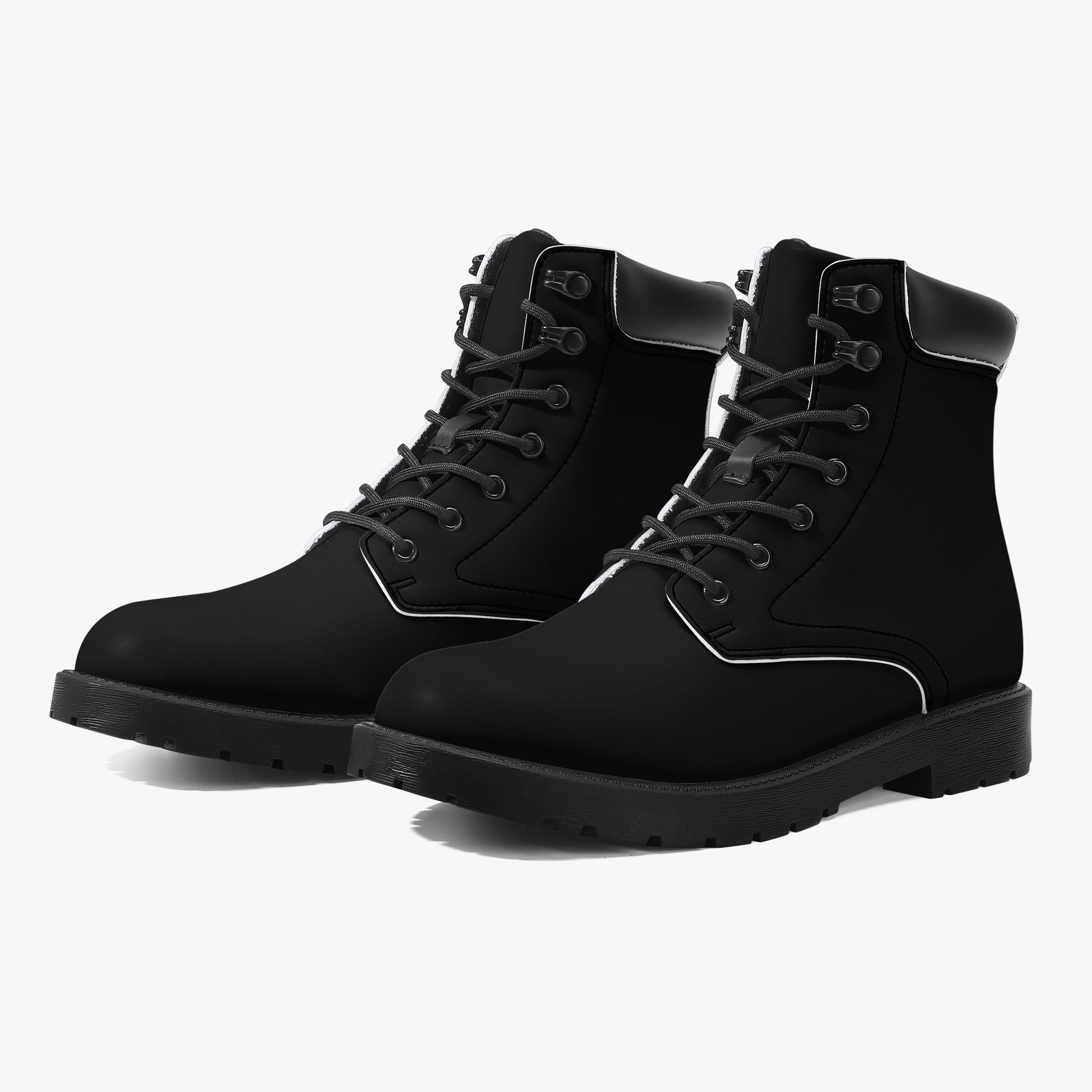 Schwarze Leder Boots | Stylische und Warme Winterstiefel Boots JLR Design