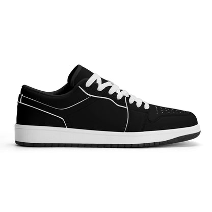 schwarze-low-top-leder-sneaker-fur-damen-sneaker-jlr-design-28793 - JLR Design