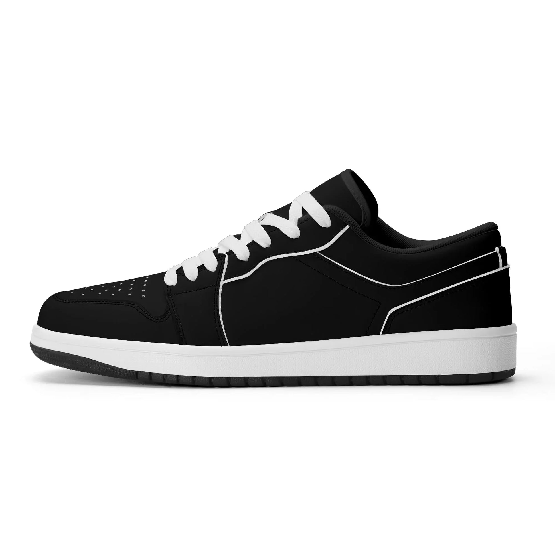 schwarze-low-top-leder-sneaker-fur-damen-sneaker-jlr-design-55826 - JLR Design