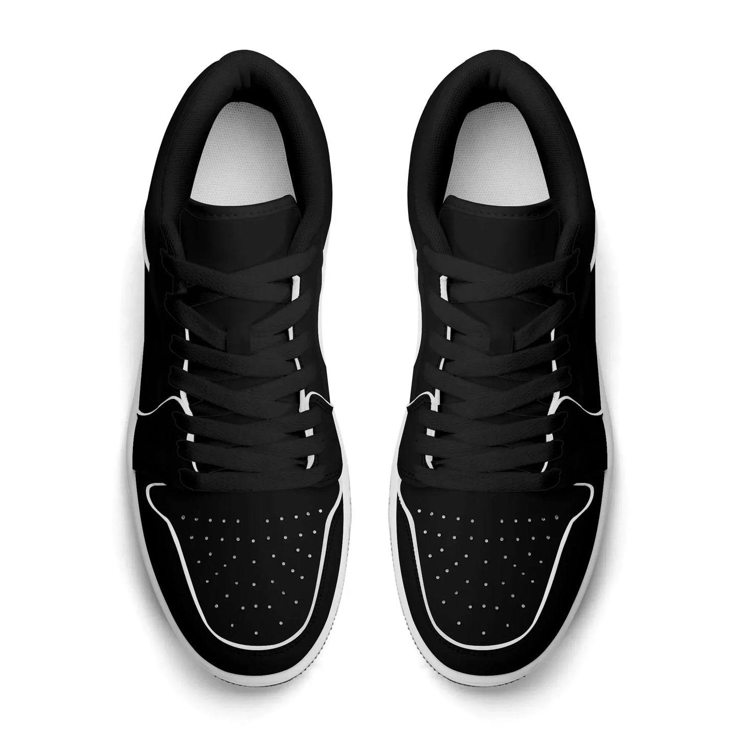 schwarze-low-top-leder-sneaker-fur-herren-sneaker-jlr-design-96173 - JLR Design