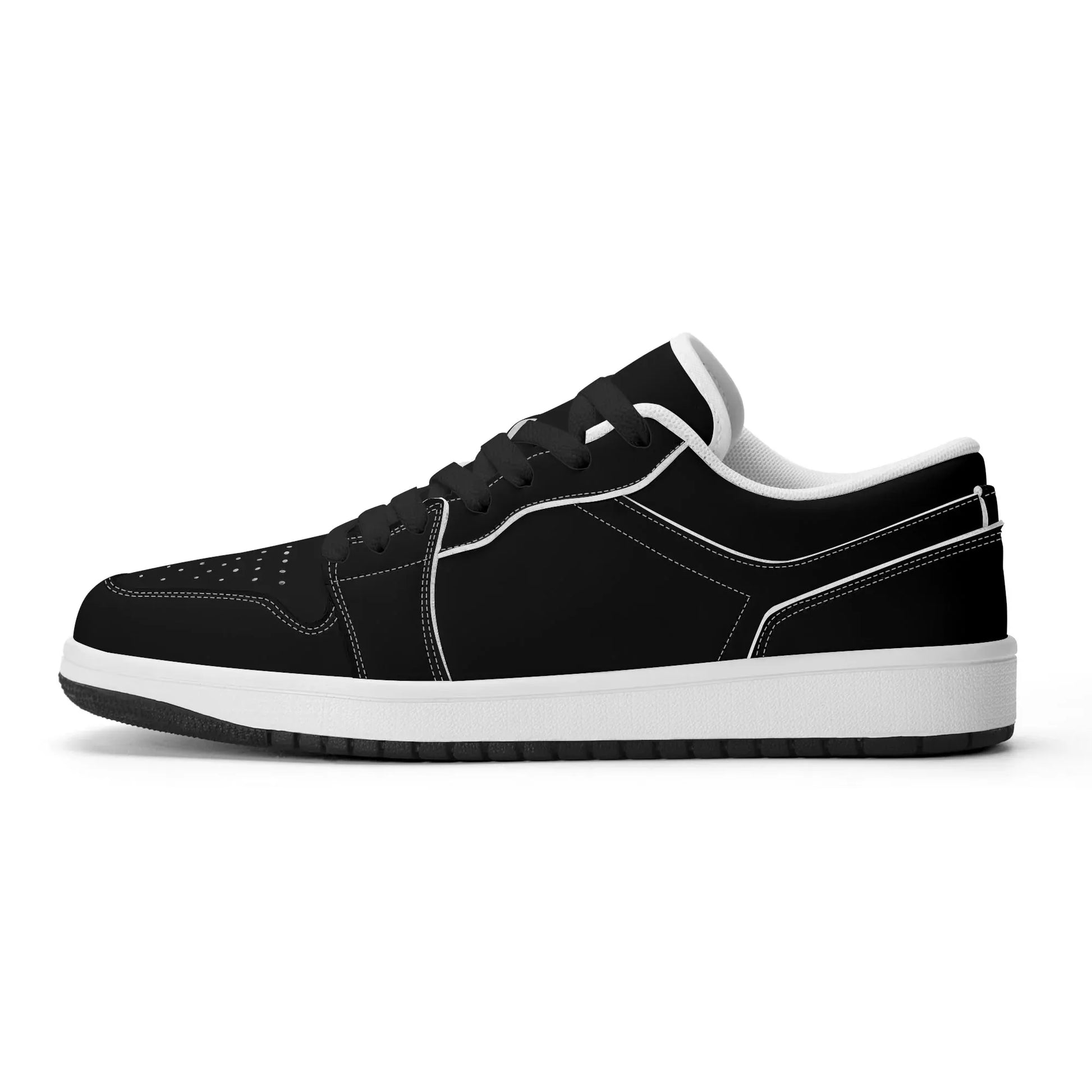 schwarze-low-top-leder-sneaker-fur-herren-sneaker-jlr-design-45499 - JLR Design