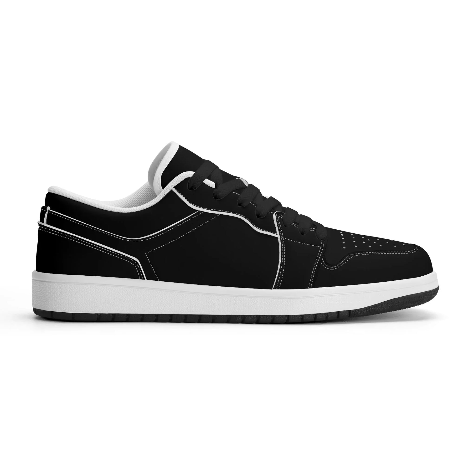 schwarze-low-top-leder-sneaker-fur-herren-sneaker-jlr-design-33558 - JLR Design