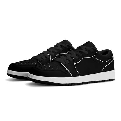 schwarze-low-top-leder-sneaker-fur-herren-sneaker-jlr-design-33065 - JLR Design