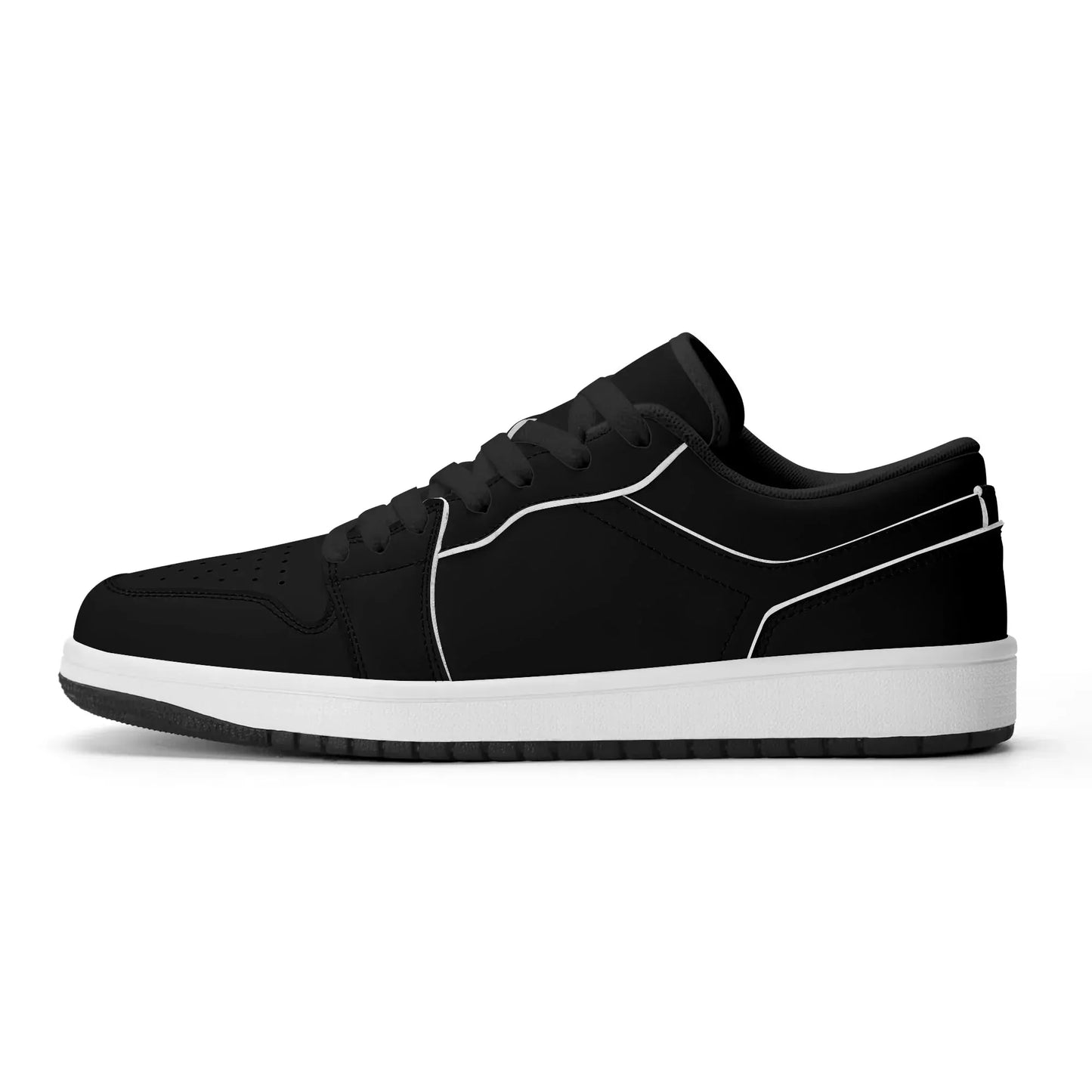 schwarze-low-top-leder-sneaker-fur-herren-sneaker-jlr-design-36411 - JLR Design