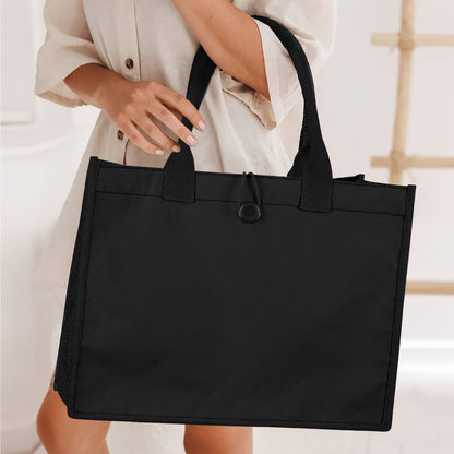 Schwarze Premium Canvas Shopper Tasche Einkaufstasche JLR Design