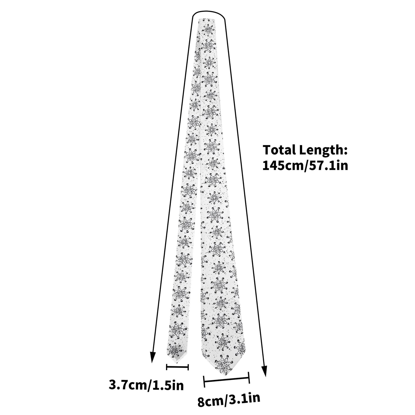 Schwarze Schneeflocken Krawatte Krawatte JLR Design