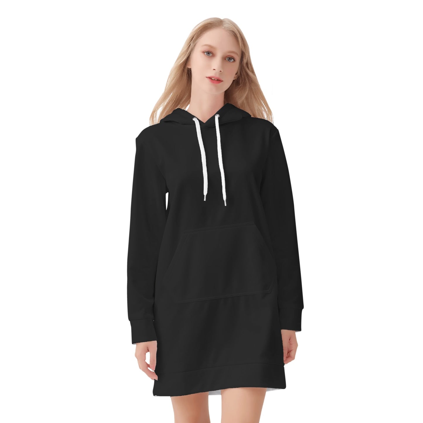 Schwarzer Velvet Hoodie Dress Hoodiekleid JLR Design