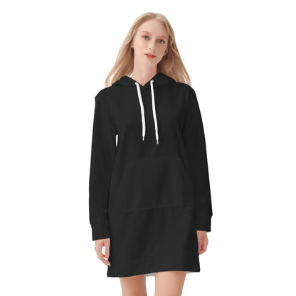 Schwarzer Velvet Hoodie Dress Hoodiekleid JLR Design